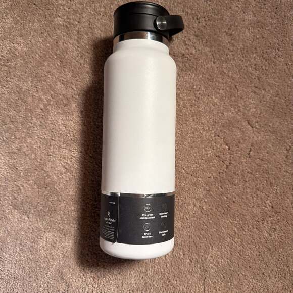 Hydro Flask 40oz Wide Mouth Water Bottle with Flex Cap White - Picture 8 of 8
